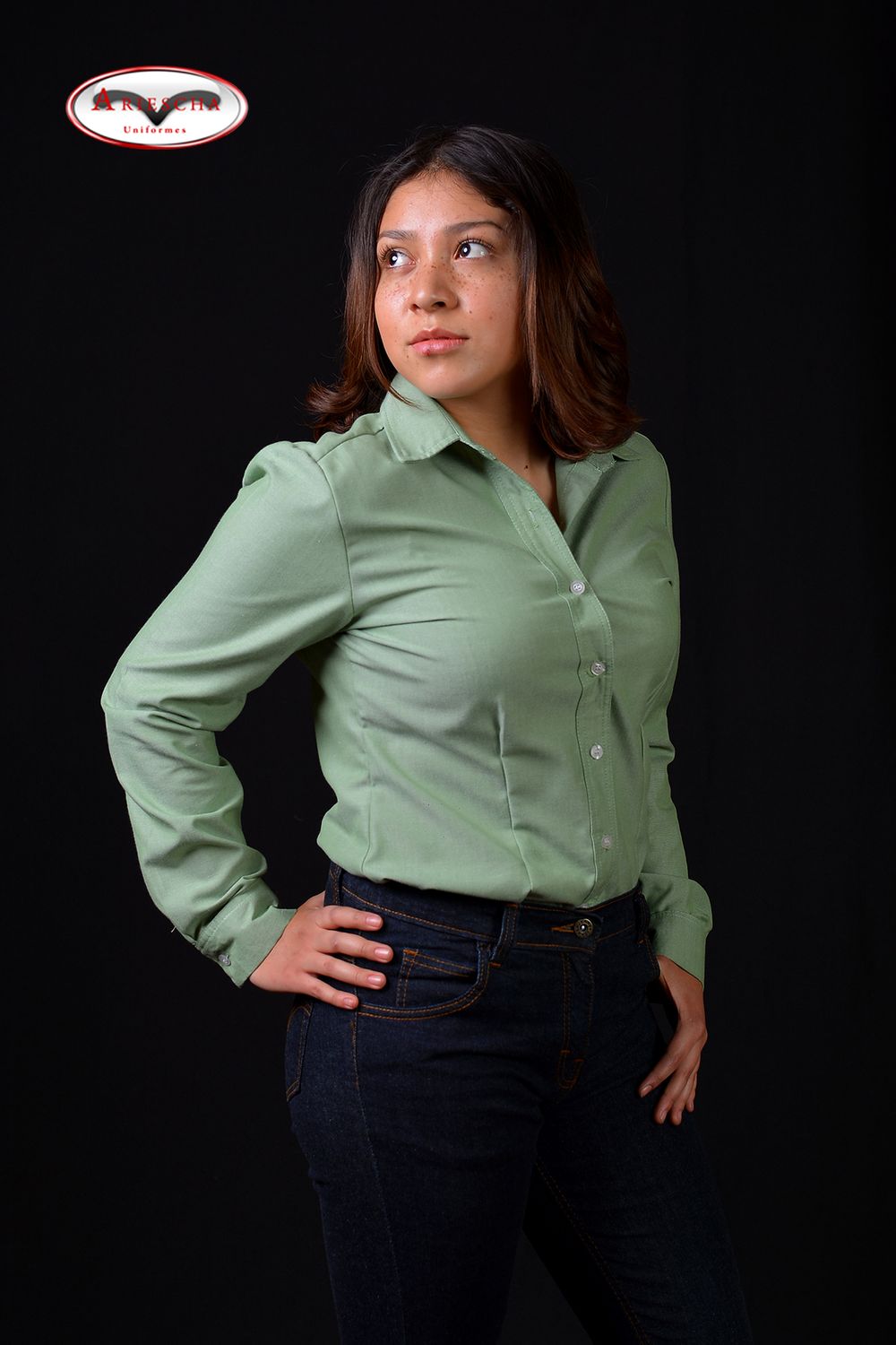 Blusa corporativa manga larga